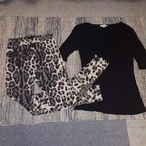 KardashianKollection Leggings & black Shirt